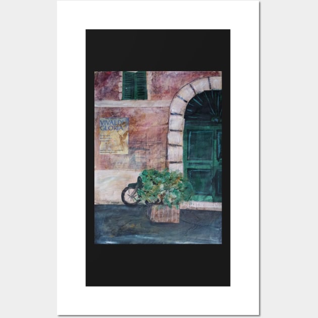 italian doorway with bicycle Wall Art by janestallwood